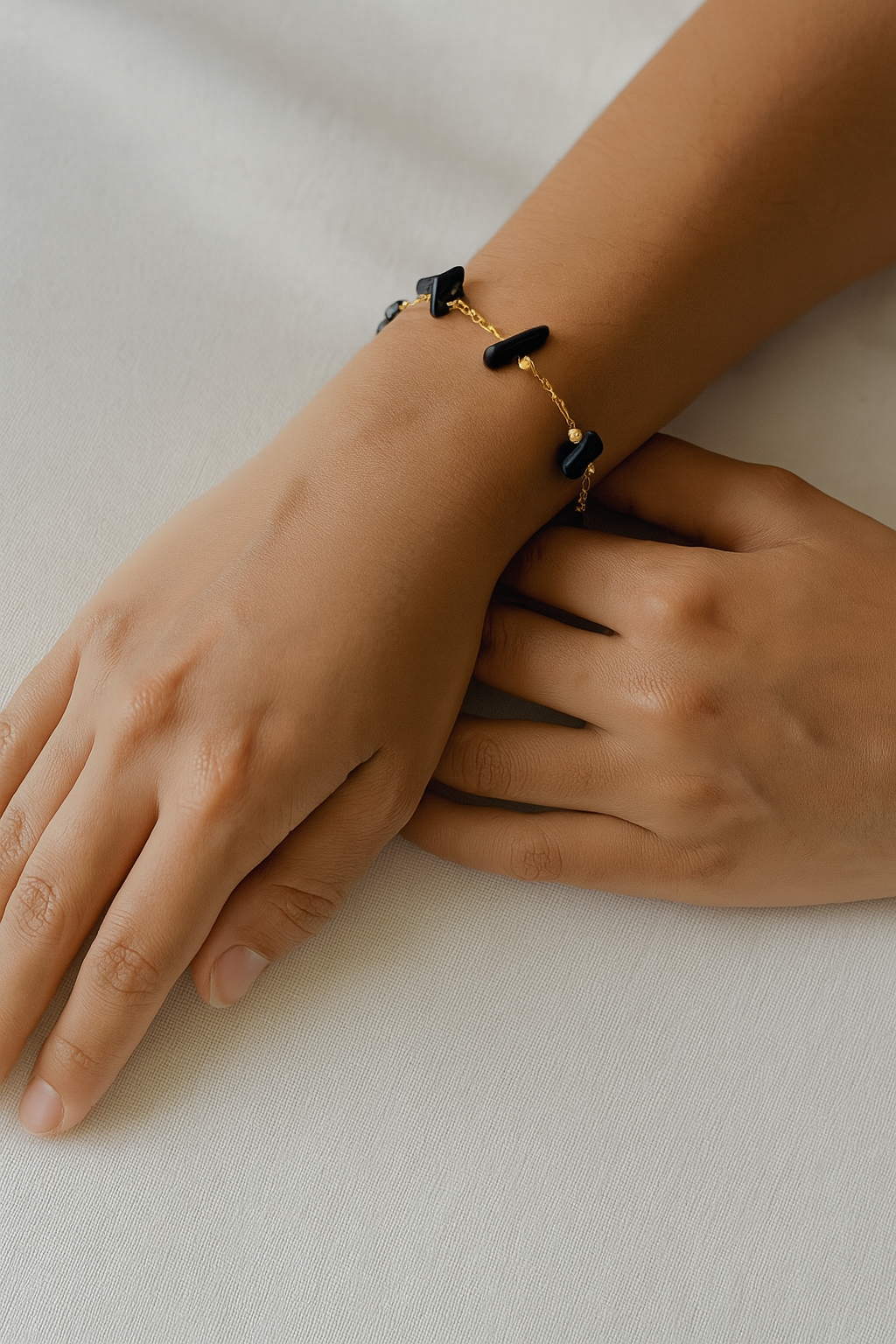 Strength Within - Onyx Natural Stone Necklace and bracelet