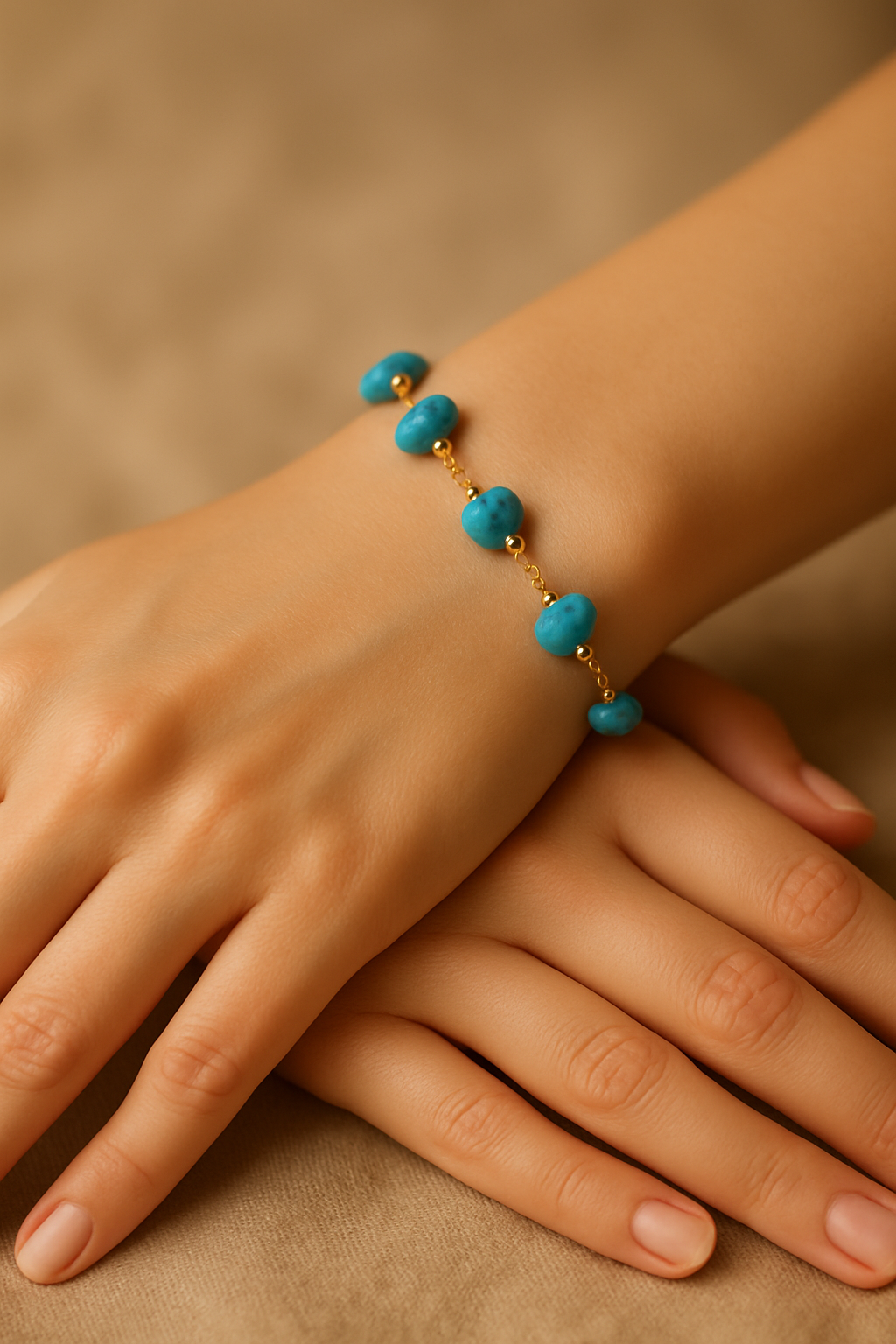 Steady Grace – Natural Turquoise Necklace and bracelet