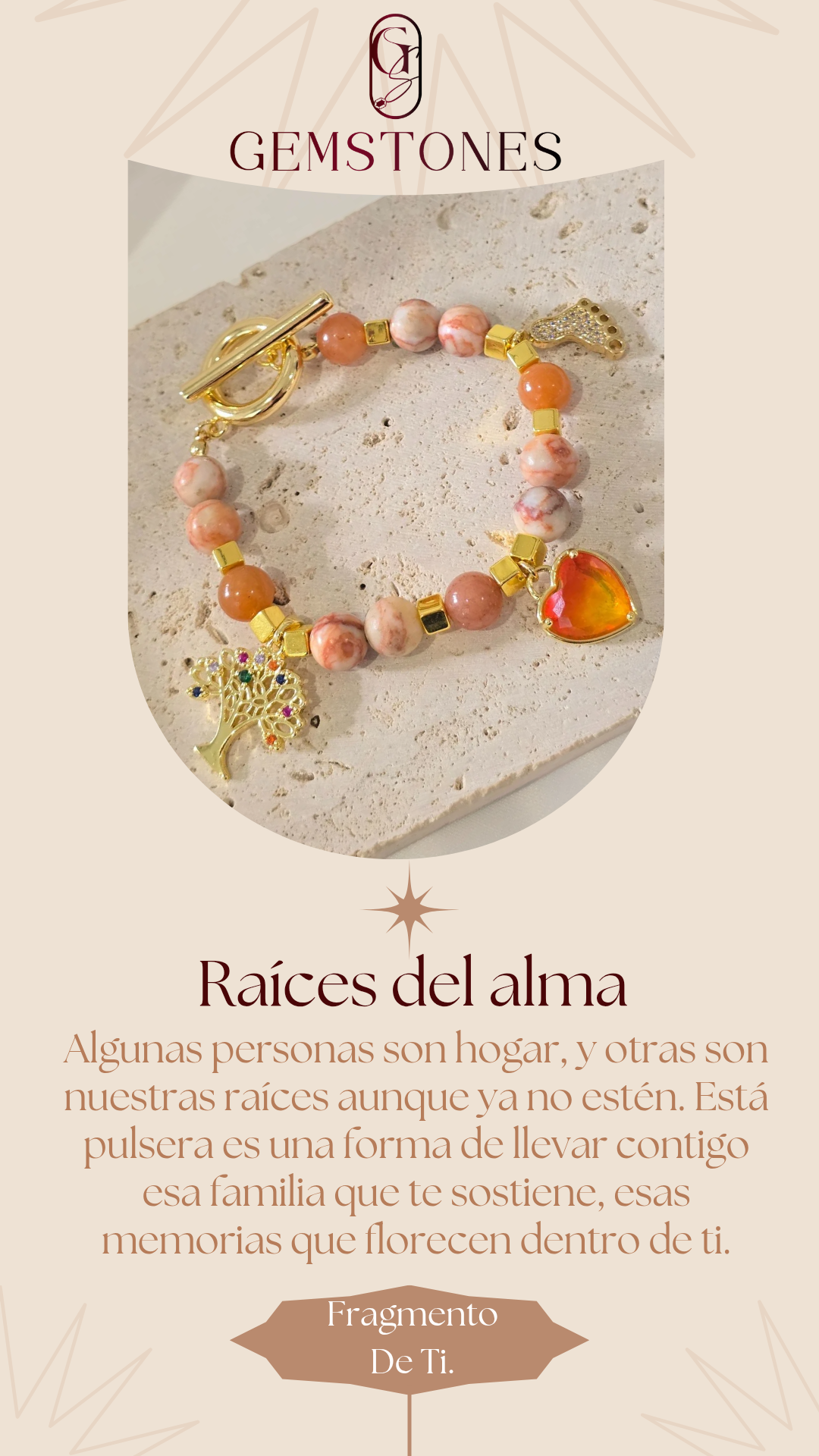 Roots of the Soul - Red line jasper bracelet