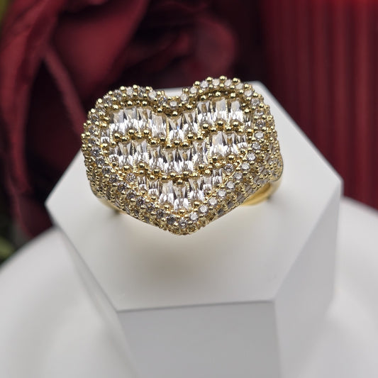 Queen Heart - crystal heart ring