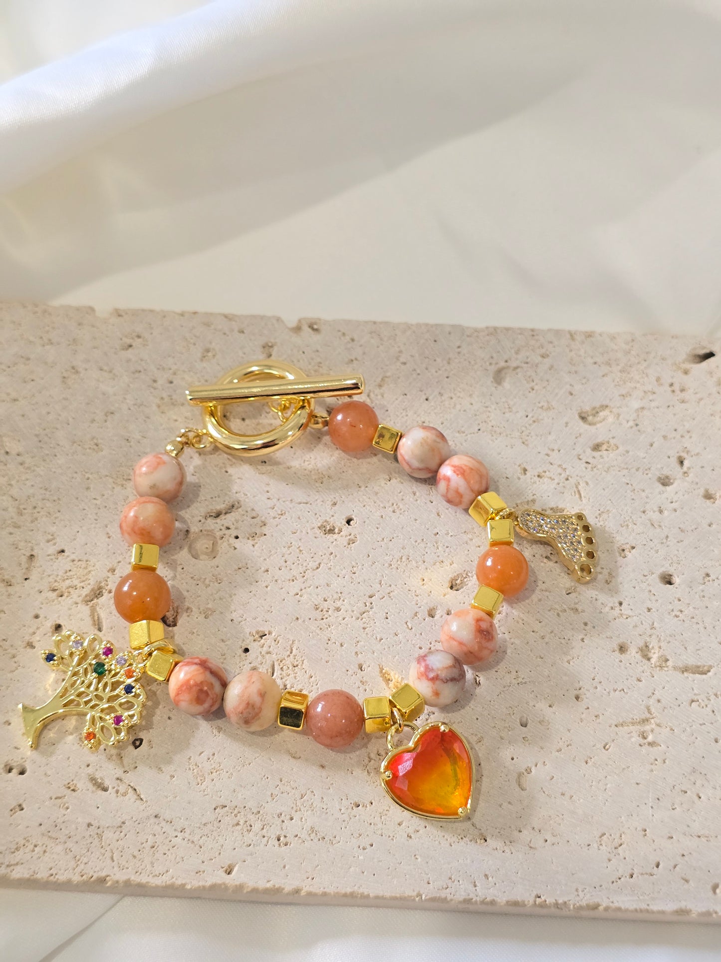 Roots of the Soul - Red line jasper bracelet