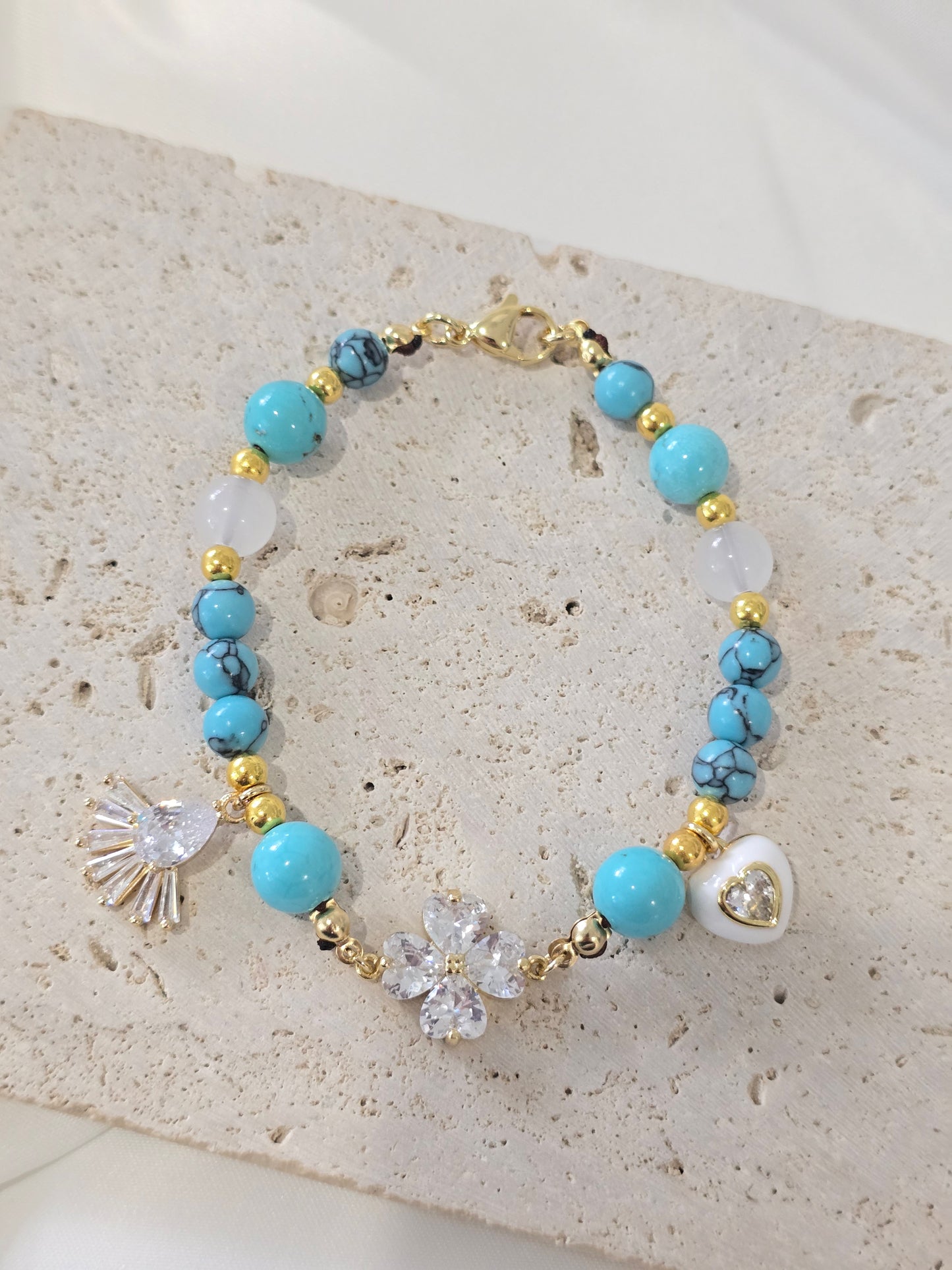 Heart Ties – Turquoise  bracelet, friendship bracelet