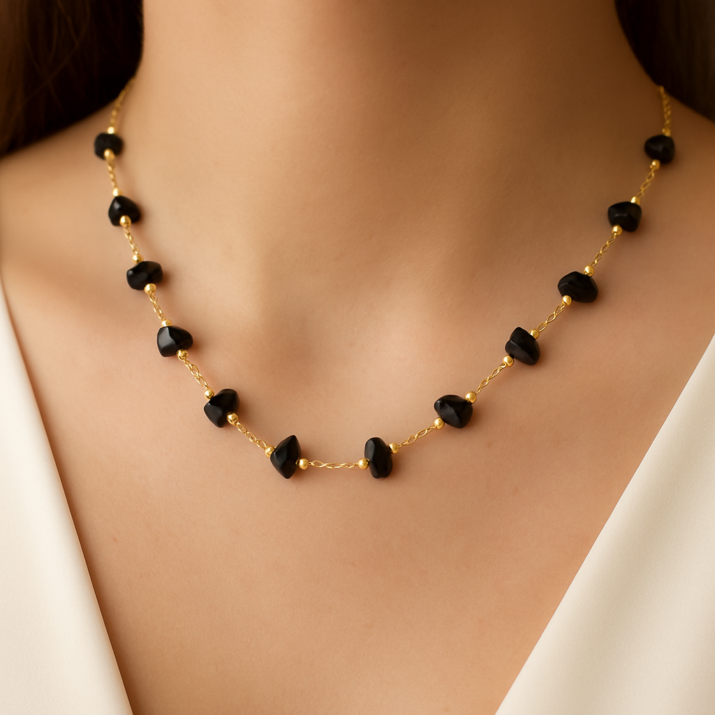 Strength Within - Onyx Natural Stone Necklace and bracelet