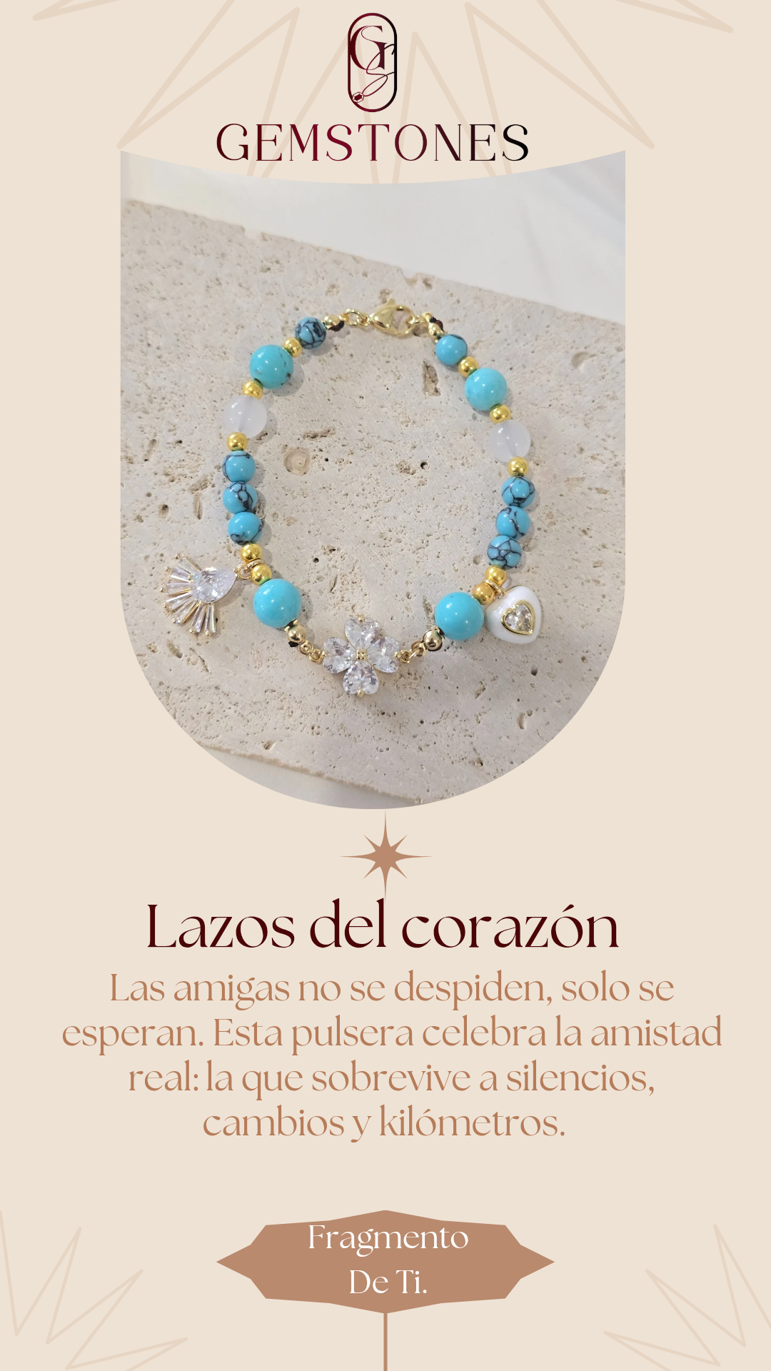 Heart Ties – Turquoise  bracelet, friendship bracelet